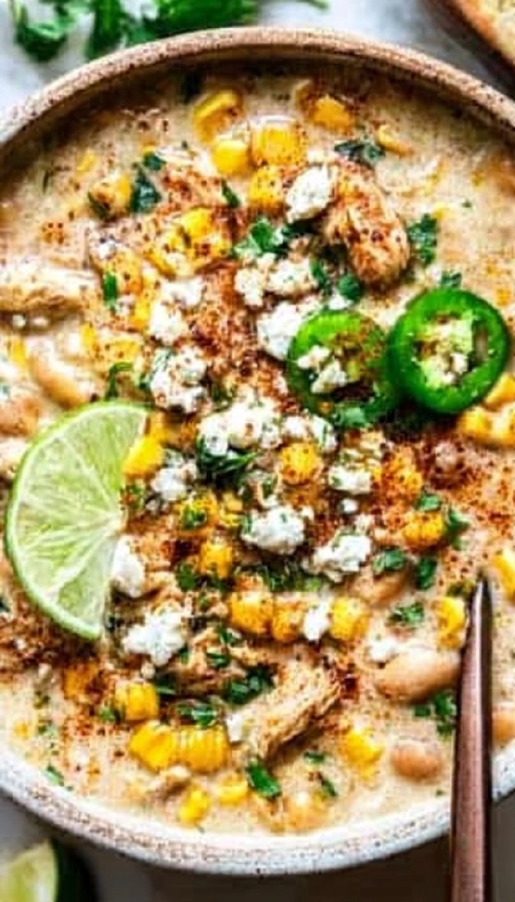 Street Corn White Chicken Chili