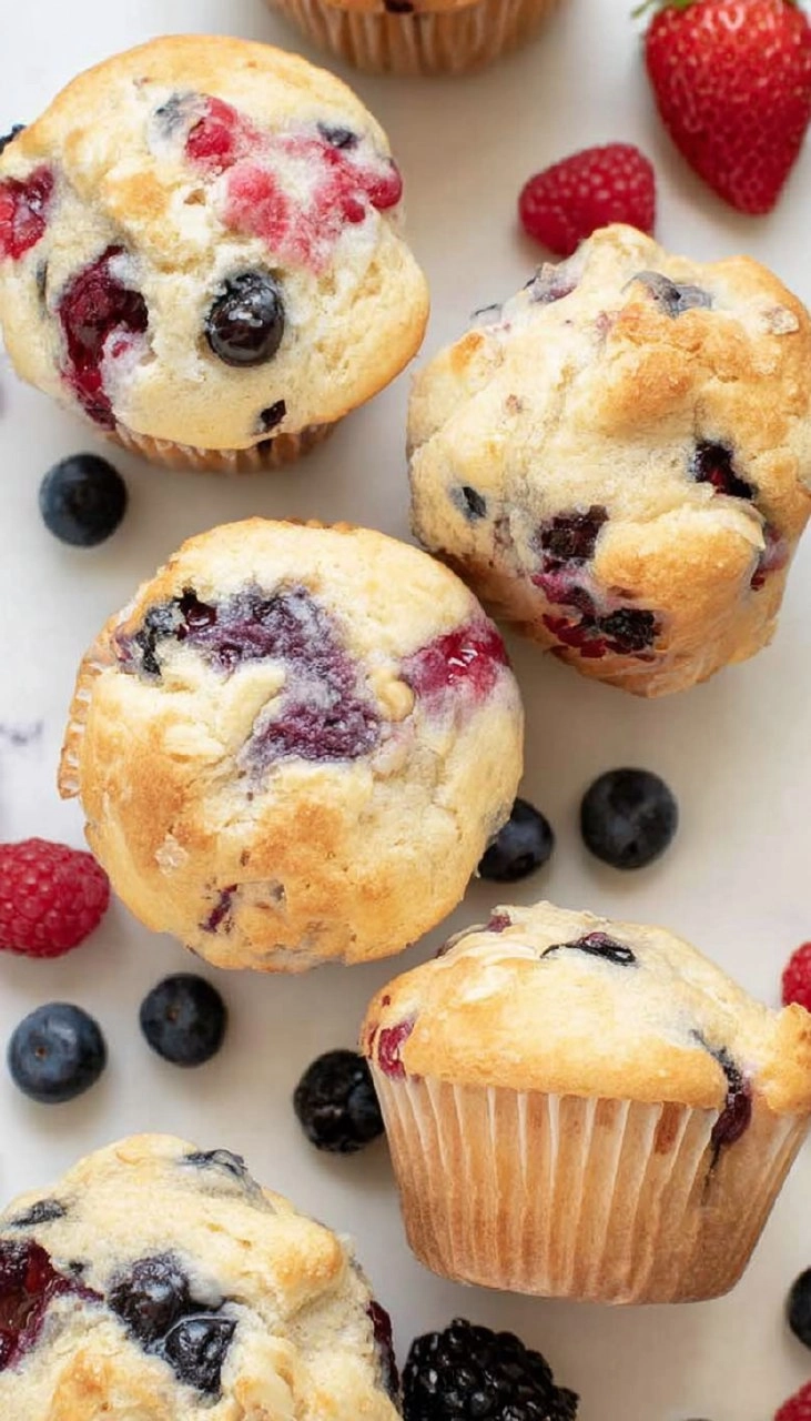 Triple Berry Muffins