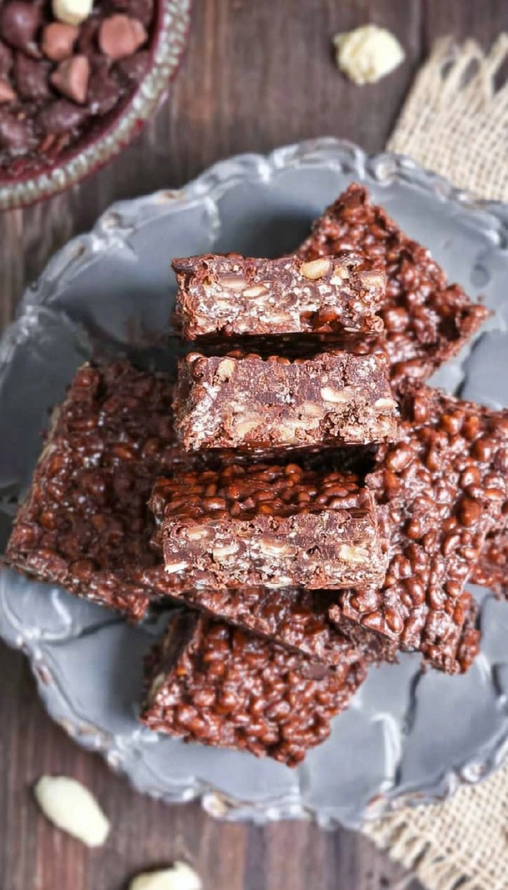 3 Ingredient Chocolate Crunch Bars