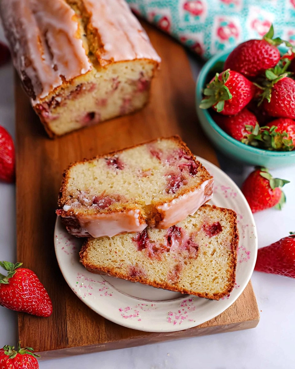 Bakery-Style Strawberry Bread with Glaze