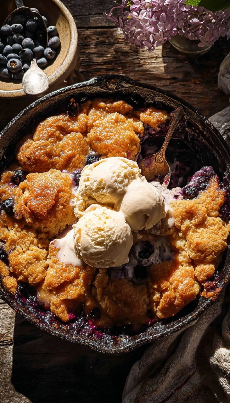 Blueberry Vanilla Bean Cobbler.
