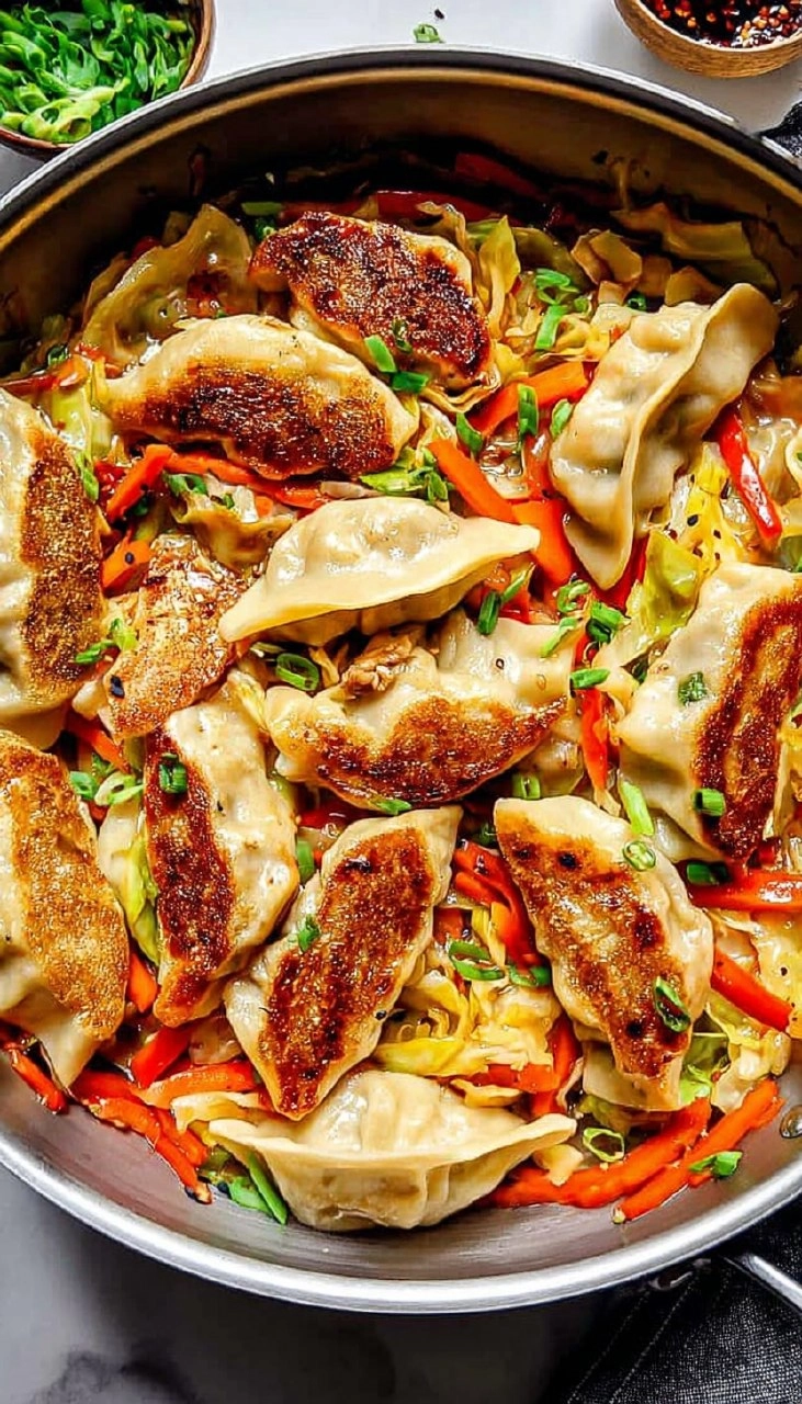 Cabbage and Potsticker Stir-Fry