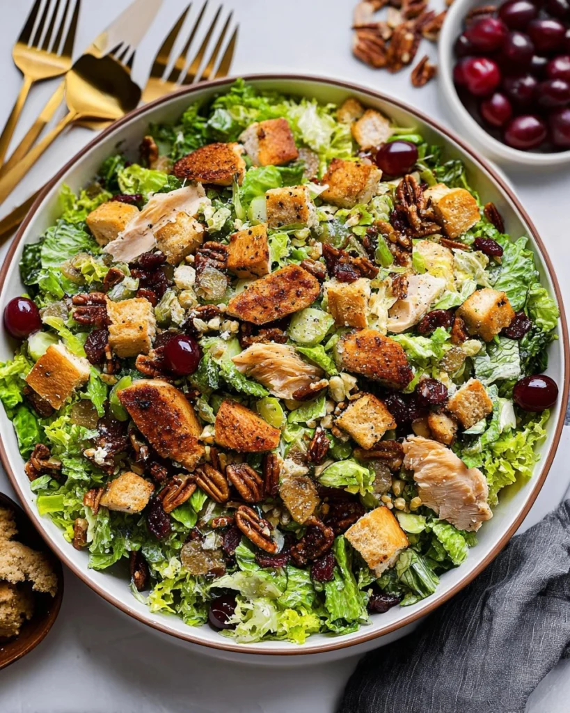 Chicken-Salad-with-Grapes-Pecans-and-Croissant-Croutons-Recipe