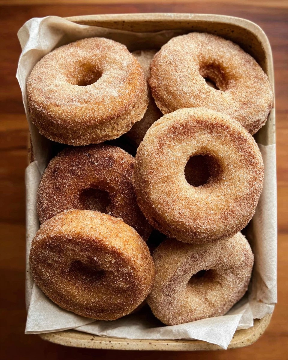 Cinnamon Sugar Covered Baked Donuts
