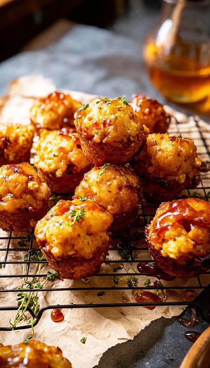 Corn Fritter Muffins with Hot Honey
