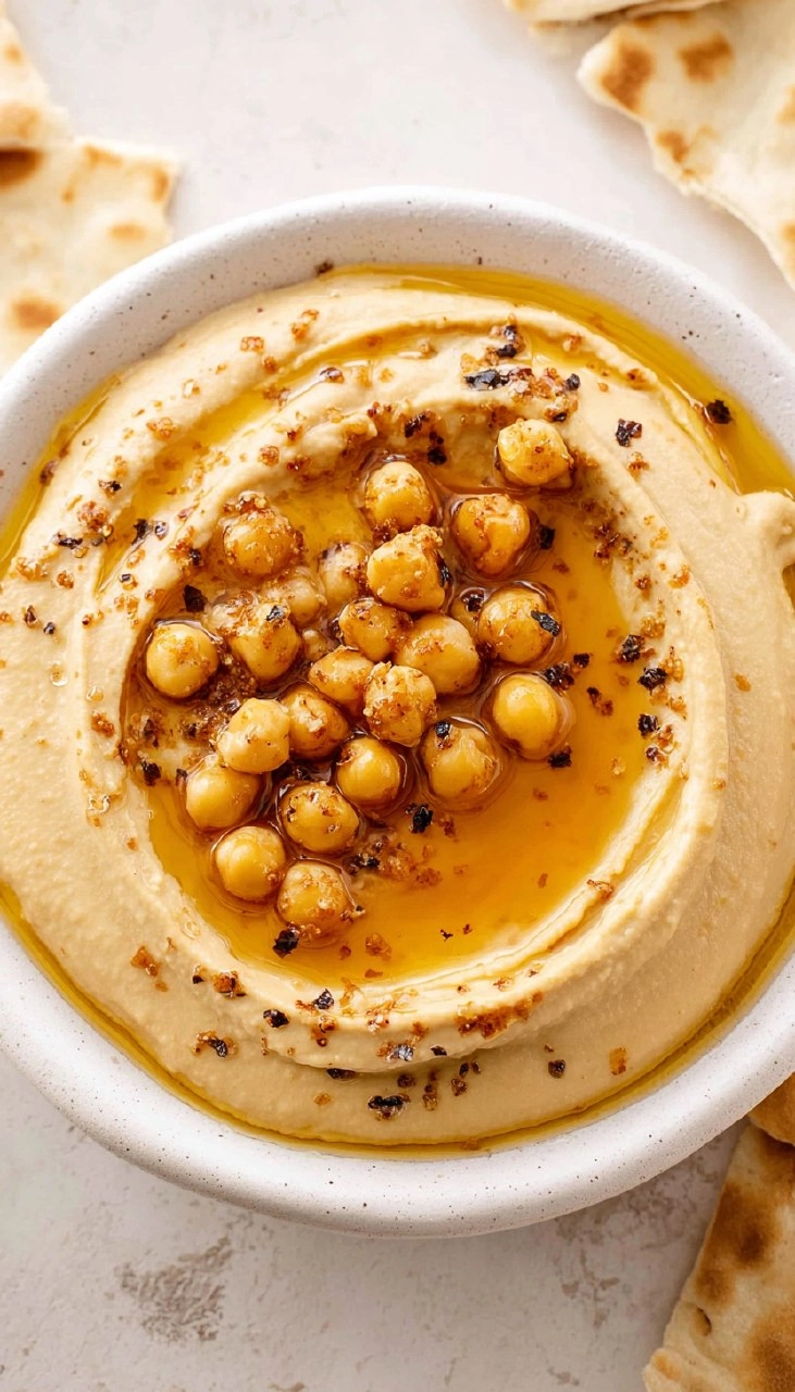 Creamy Hot Honey Hummus.