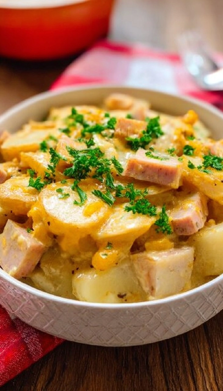 Crock Pot Scalloped Potatoes and Ham