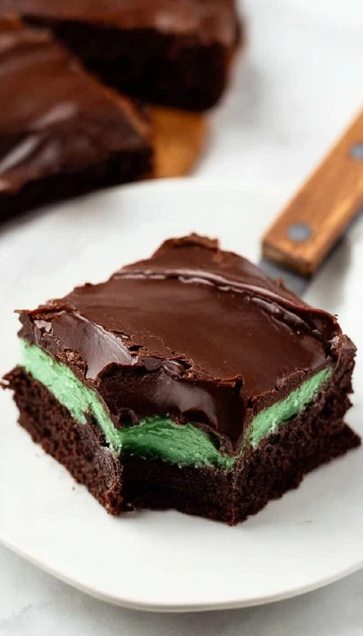 Fudgy Chocolate Mint Brownies