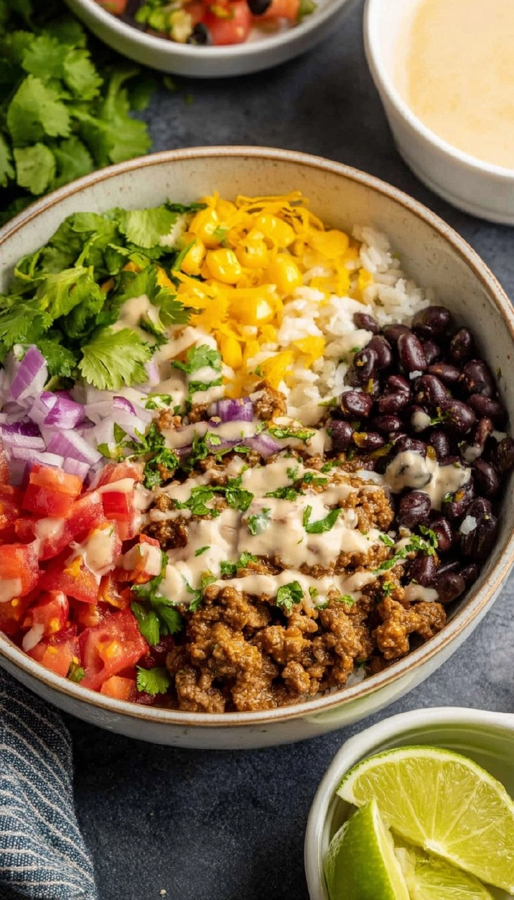 Ground Beef Burrito Bowls