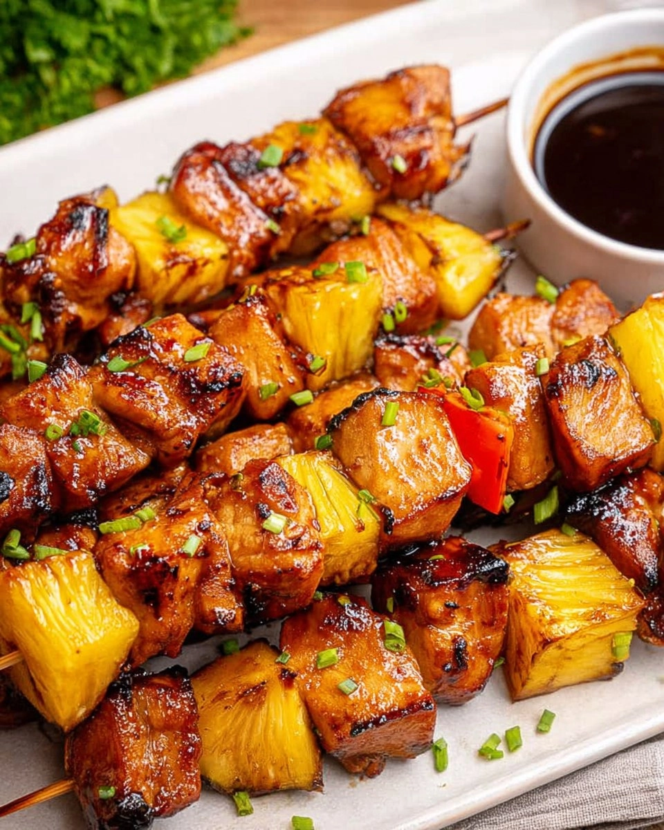 Hawaiian Chicken Pineapple Kabobs
