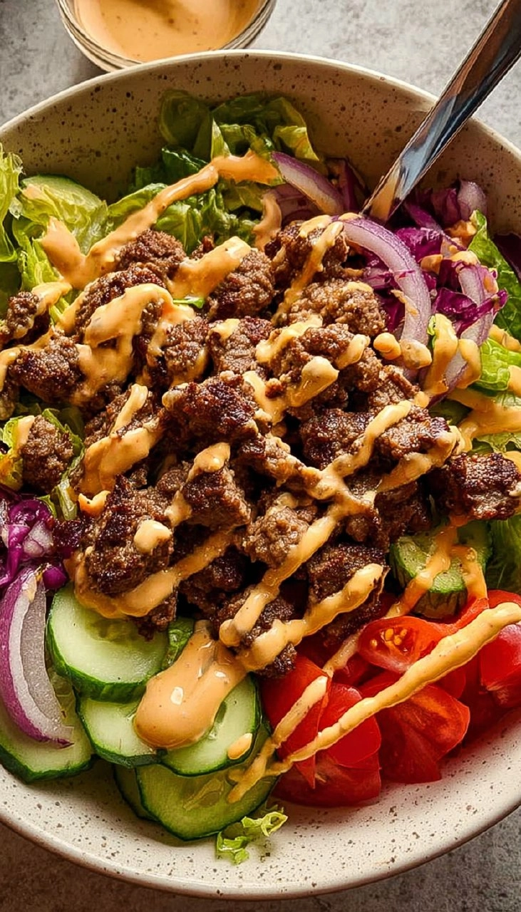 Healthy Burger Bowl with Secret Sauce