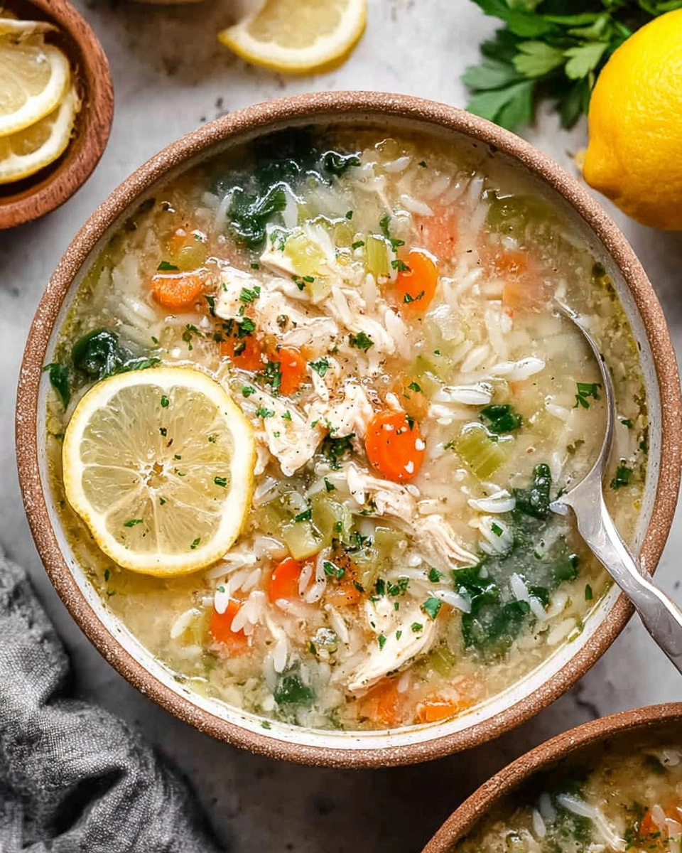 Lemon Chicken Orzo Soup