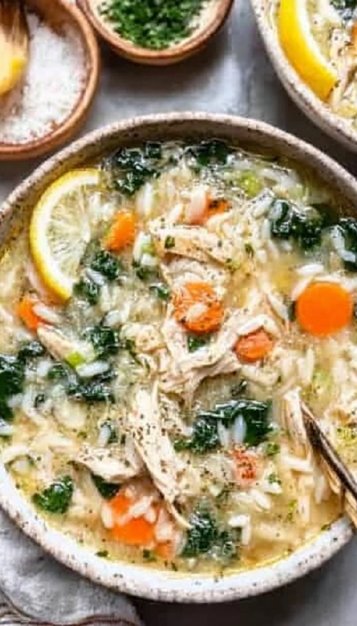 Lemon Chicken Orzo Soup
