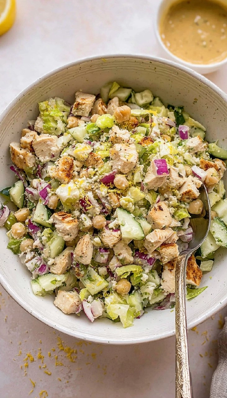 Lemony Chicken Chopped Salad