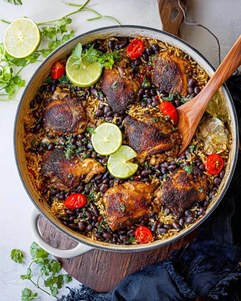 One-Pan-Mexican-Chicken-and-Rice-with-Black-Beans-Recipe