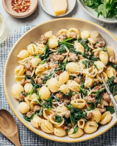 Pasta-with-Sausage-and-Spinach-Recipe