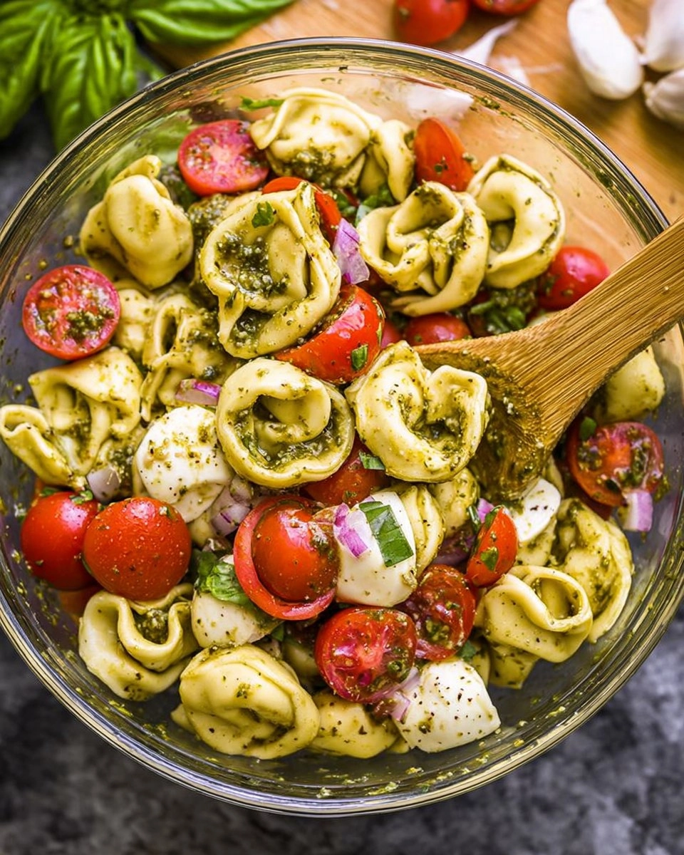 Pesto Tortellini Pasta Salad