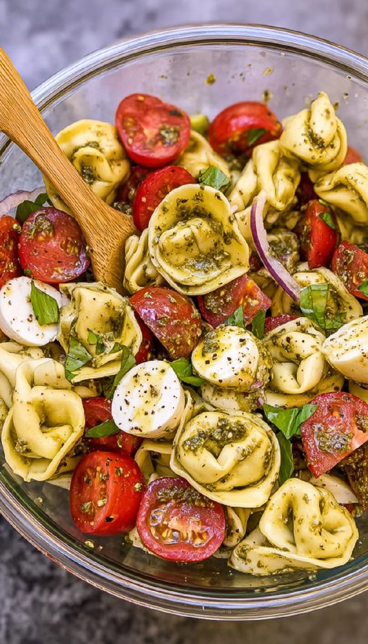 Pesto Tortellini Pasta Salad