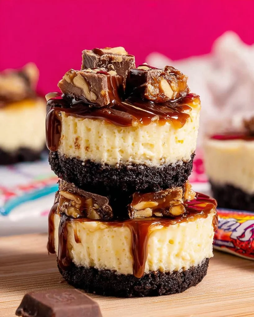 Snickers-Mini-Cheesecakes-Recipe