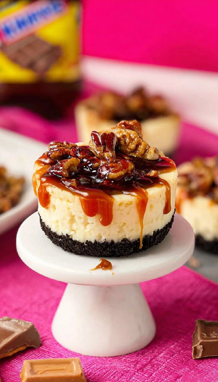 Snickers Mini Cheesecakes
