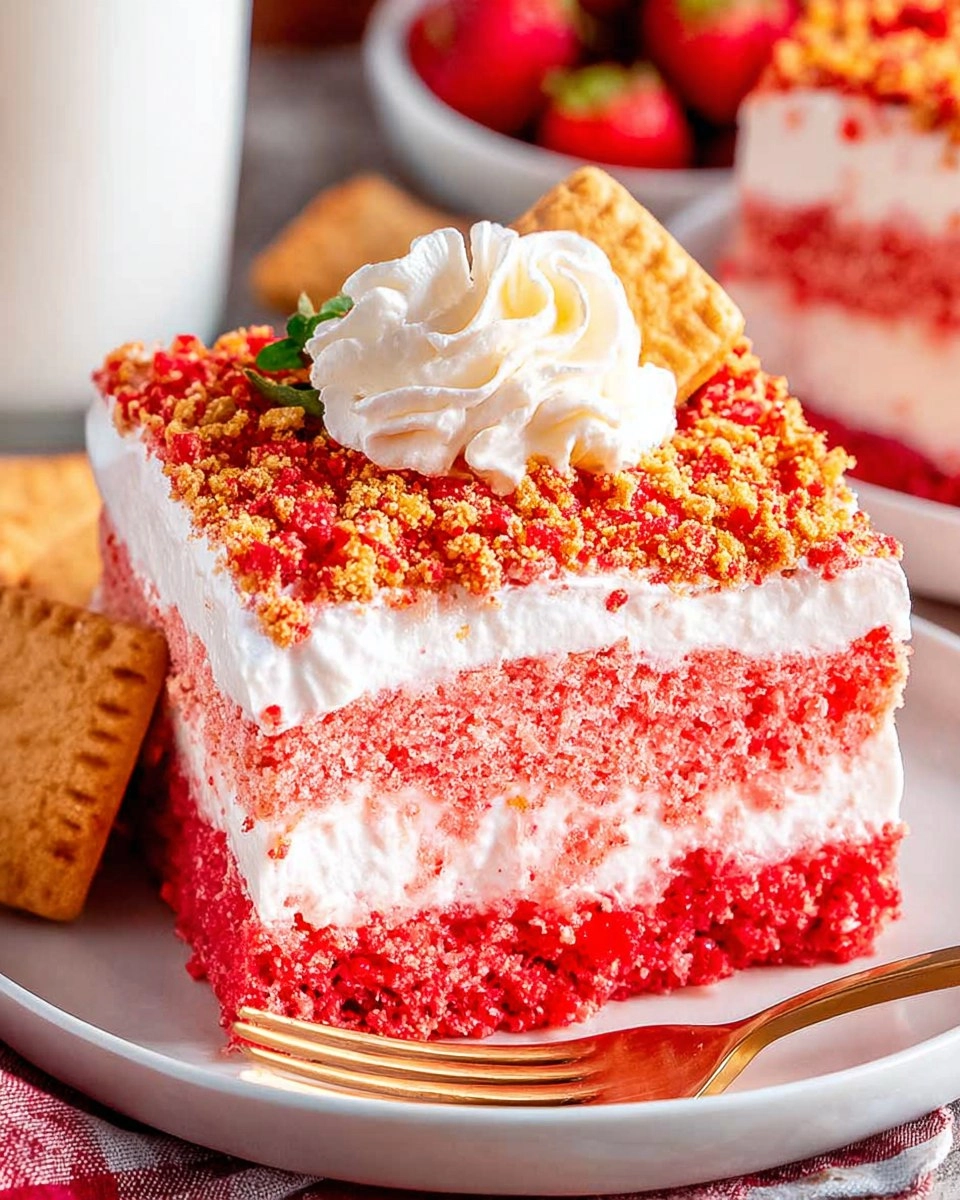 Strawberry Crunch Cake