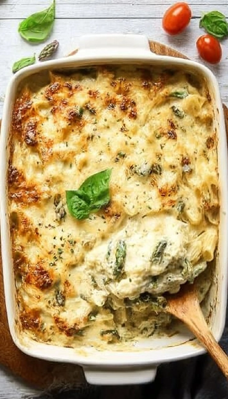 Baked Pasta with Spring Veggies