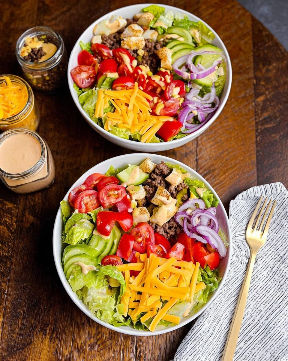 Cheeseburger Salad with Special Sauce Dressing
