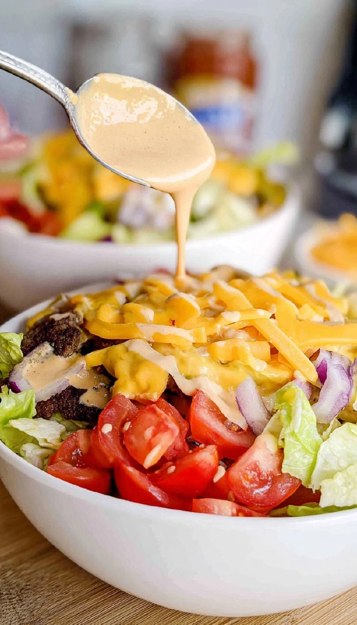Cheeseburger Salad with Special Sauce Dressing