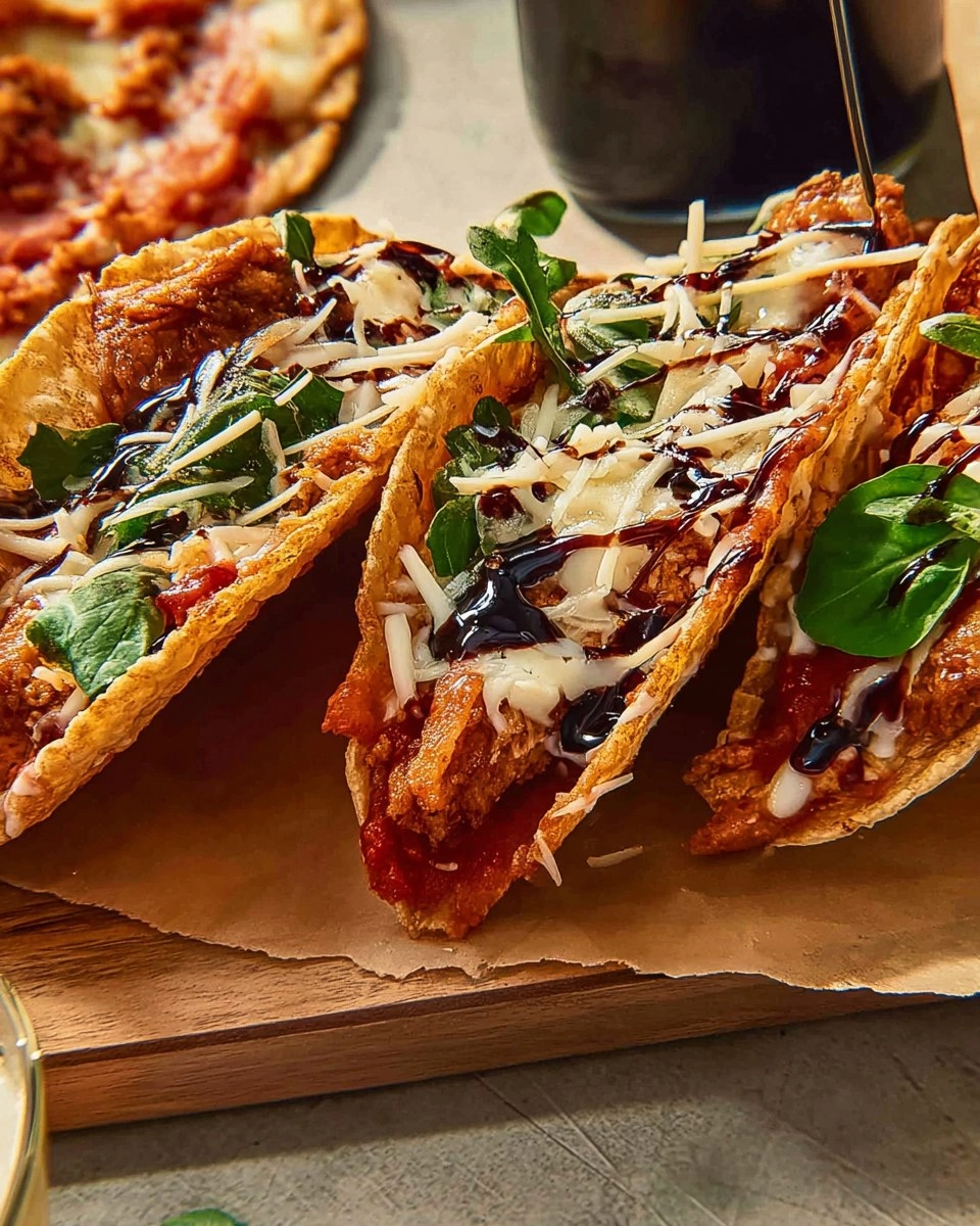 Chicken Parm Smashed Tacos