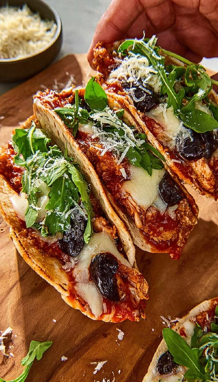 Chicken Parm Smashed Tacos