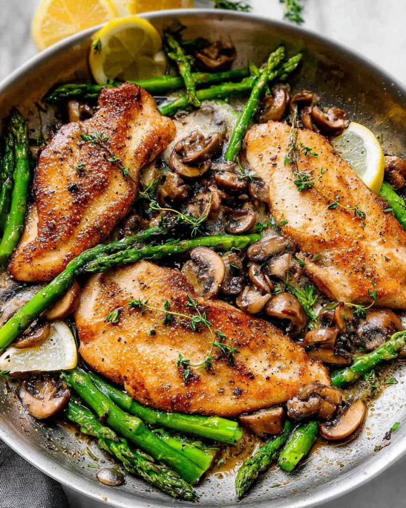 Chicken-with-Asparagus-and-Mushrooms-Recipe