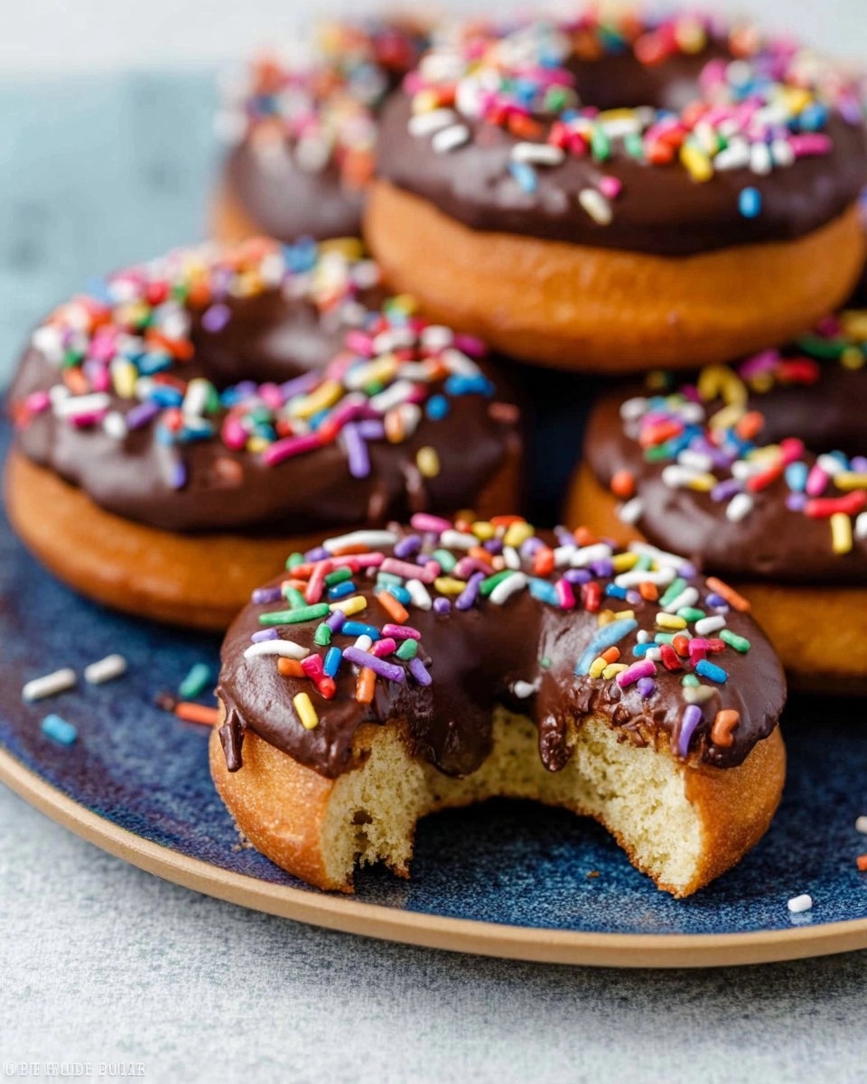 Chocolate Frosted Baked Donuts