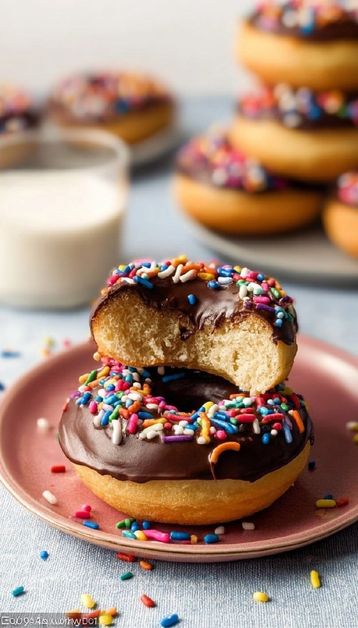 Chocolate Frosted Baked Donuts