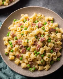 Ditalini-Pasta-with-Bacon-and-Peas-Recipe