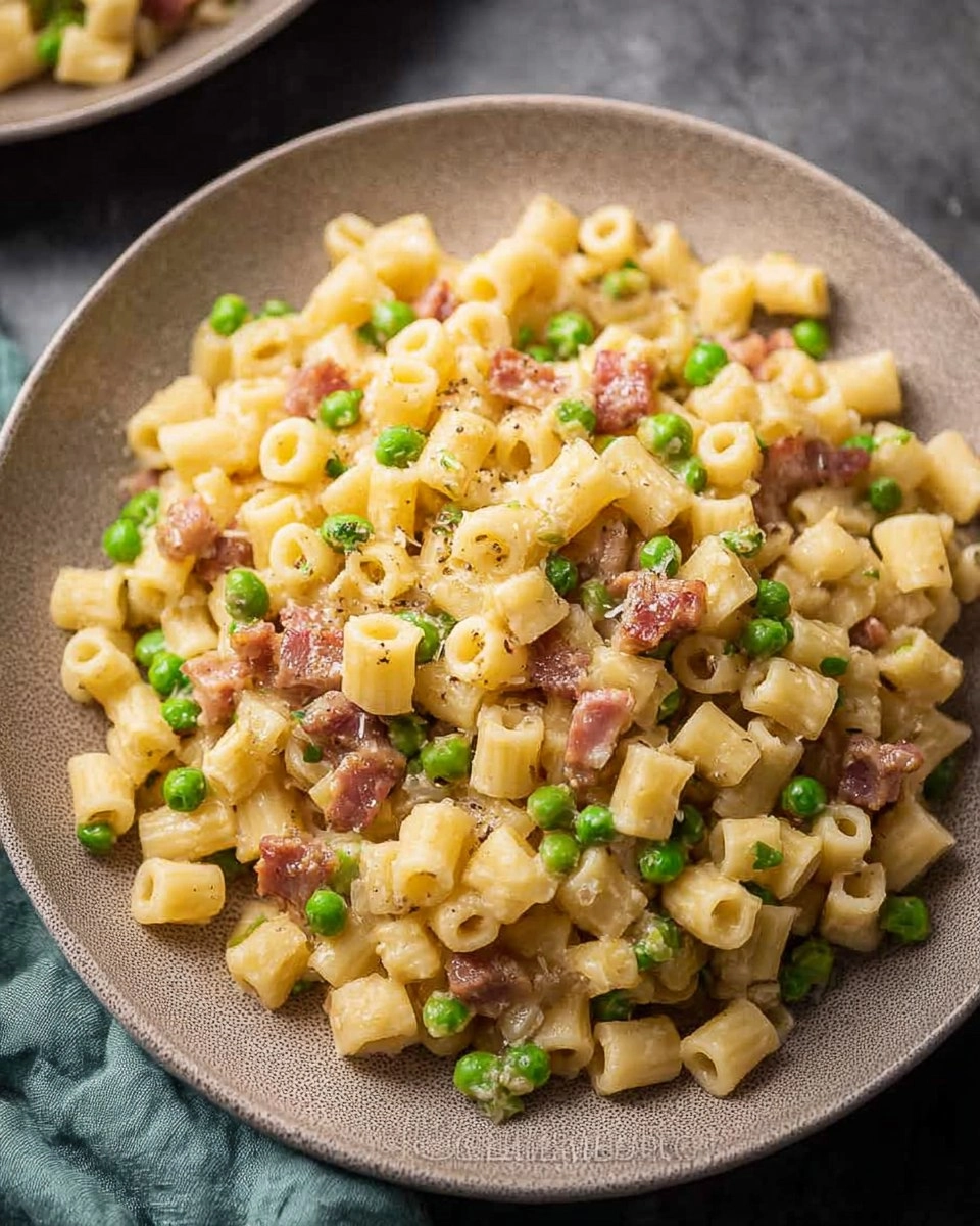 Ditalini Pasta with Bacon and Peas