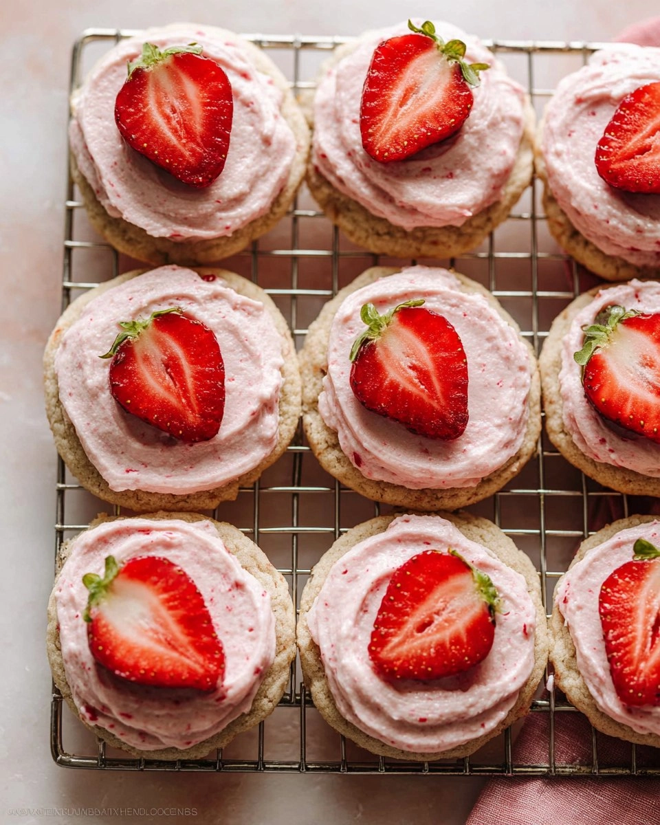 Frosted Strawberry Cookies