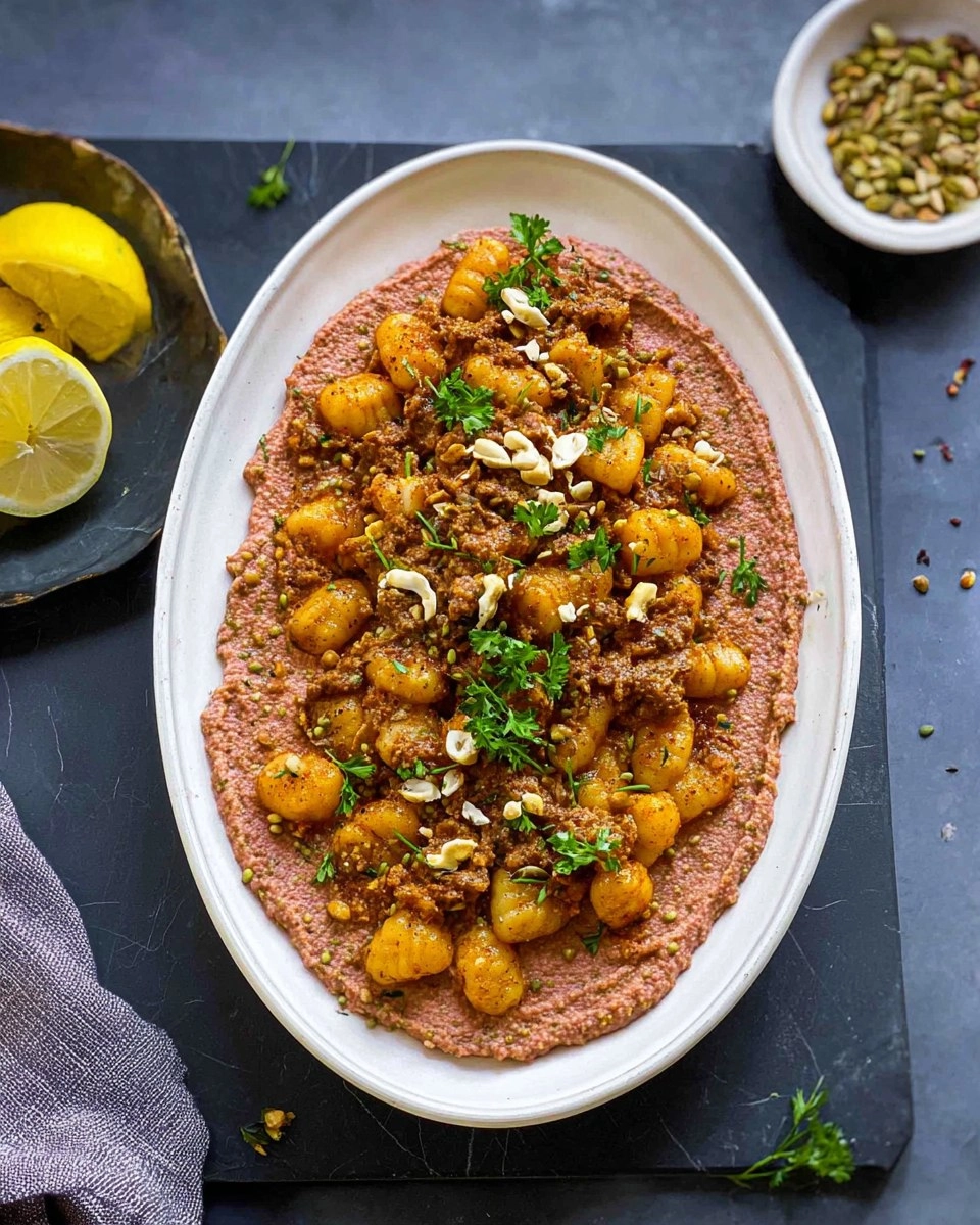 Gnocchi with Muhammara Bean Dip
