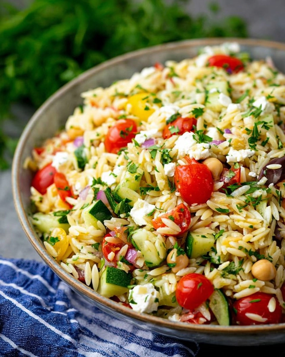 Orzo Salad with Vegetables and Feta