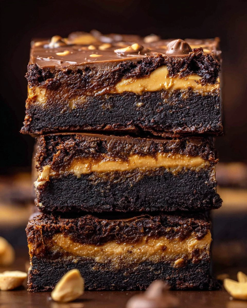 Peanut Butter Stuffed Brownies