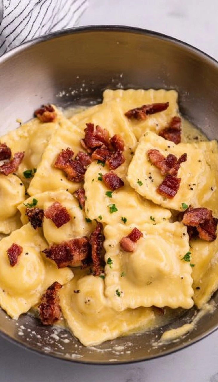 Ravioli Carbonara