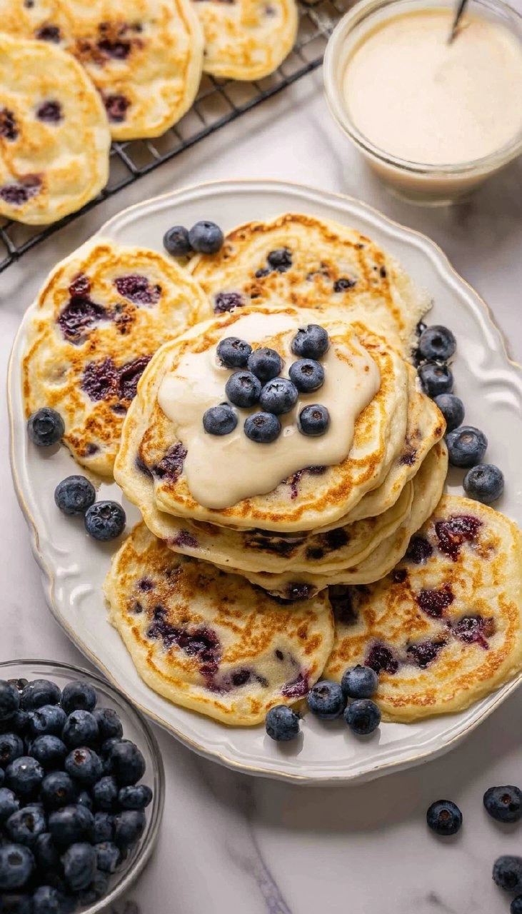 Blueberries ‘n' Cream Pancakes