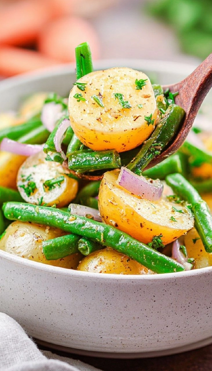 French Potato Salad with Green Beans