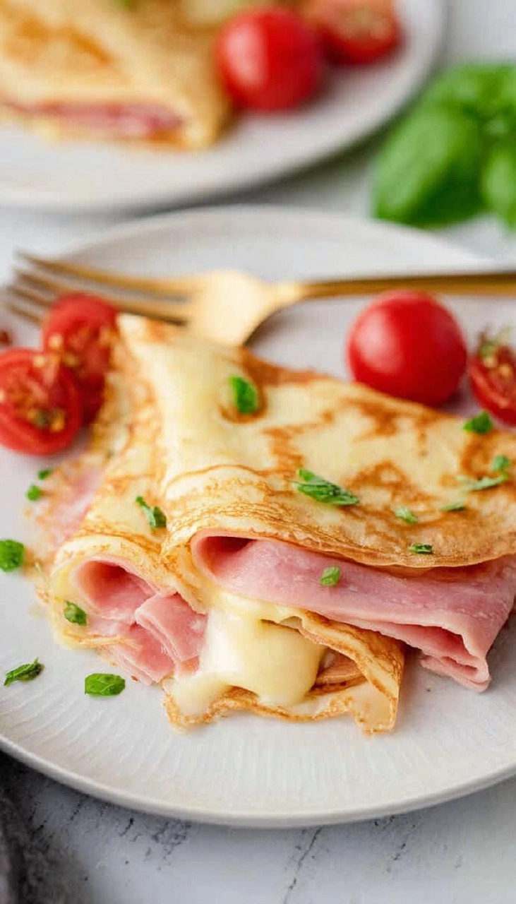 Ham and Cheese Crepes