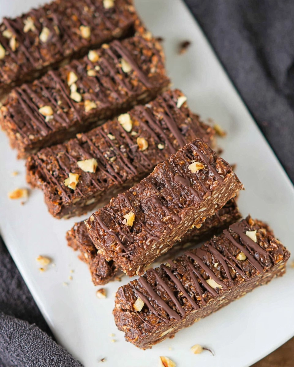 High Fiber No Bake Chocolate Brownie Protein Bars