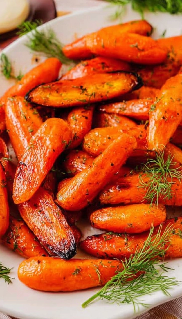 Honey Dill Roasted Carrots