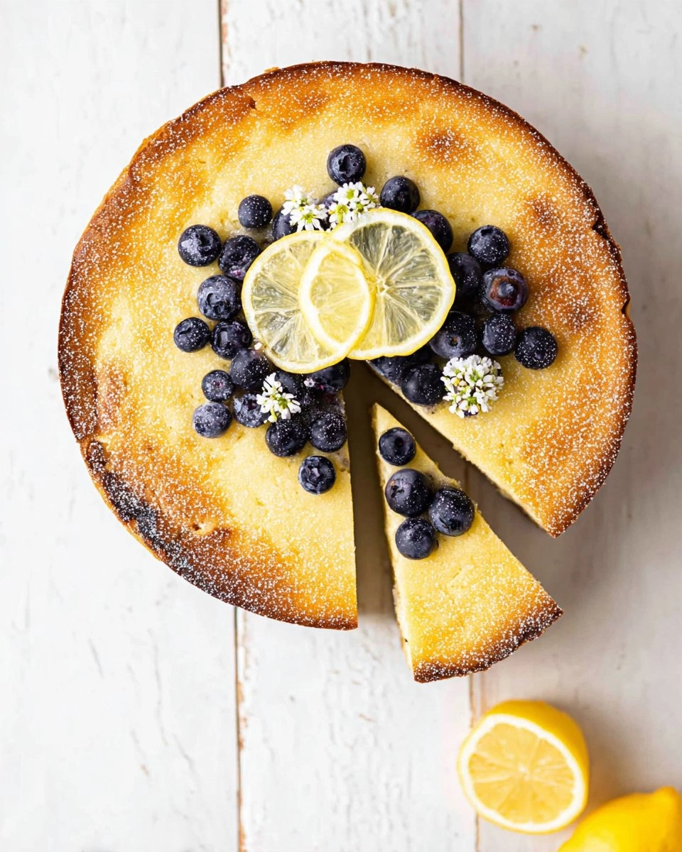 Keto Lemon Cake With Blueberries