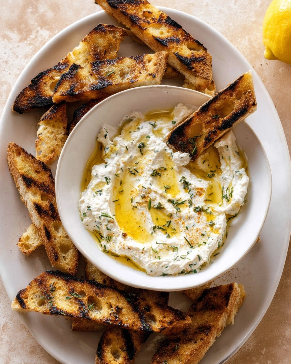 Lemon Herb Ricotta with Grilled Bread