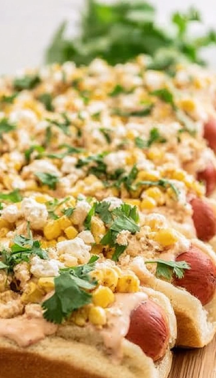 Mexican Street Corn Hot Dogs