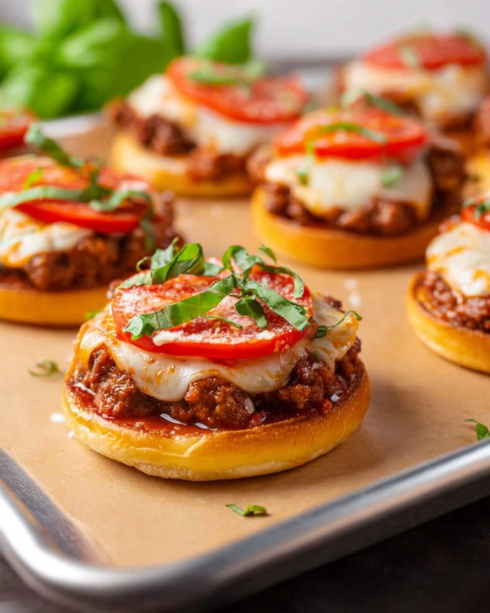 Open-Faced Pizza Burgers