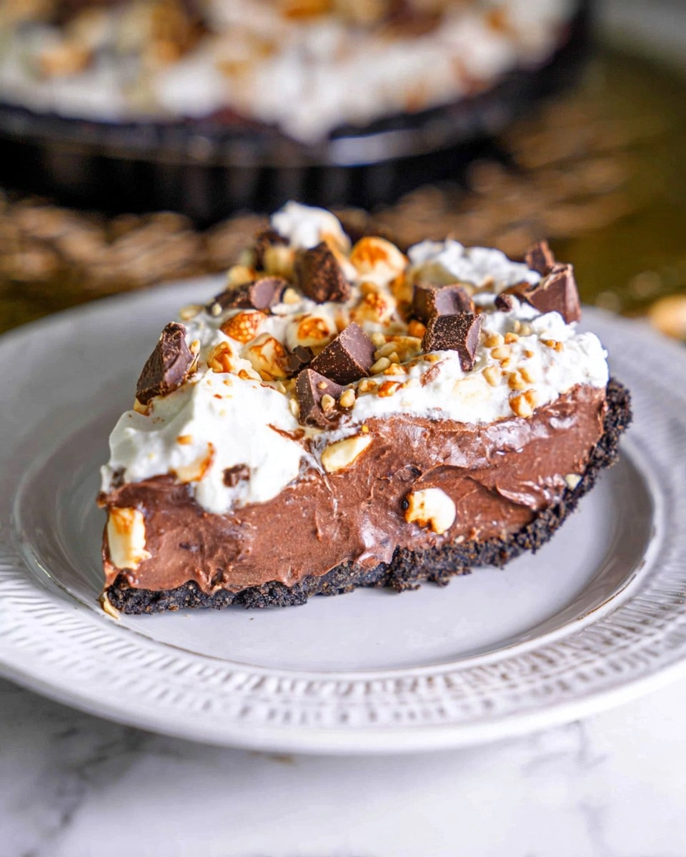 Over-the-Top Rocky Road Hershey Frosting Pie